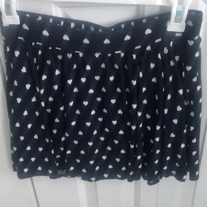 Navy and White Heart Skort